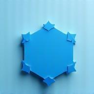 Decorative abstract blue shape