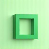 Decorative abstract green shape